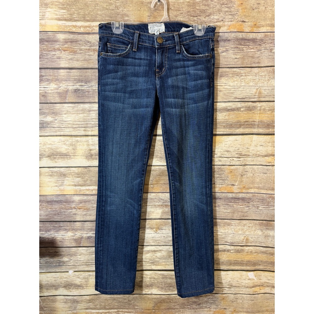 Current Elliott Jeans The Straight Leg Rambler Dark Wash Blue 26 Soft Stretch - Picture 2 of 7